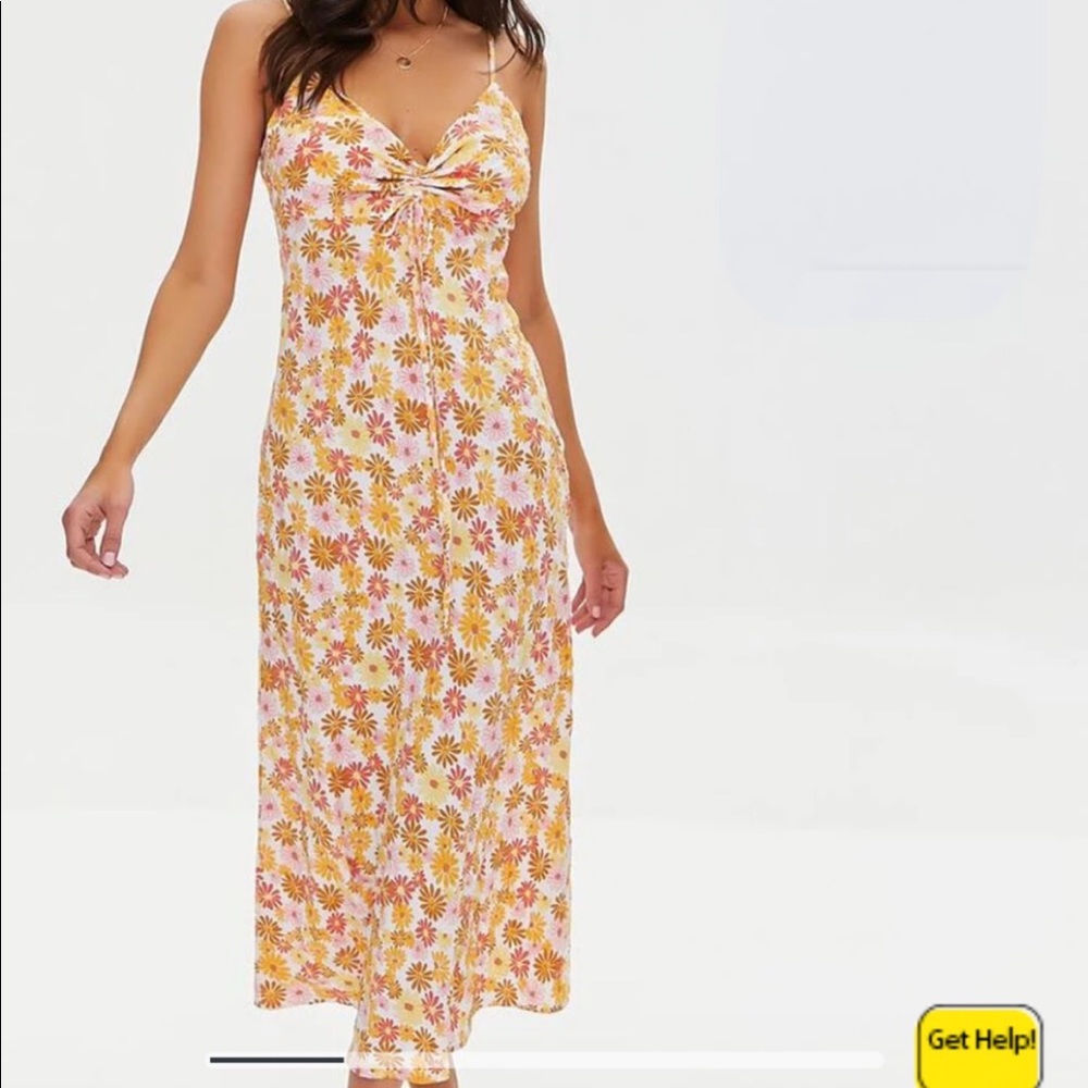 Floral print midi dress